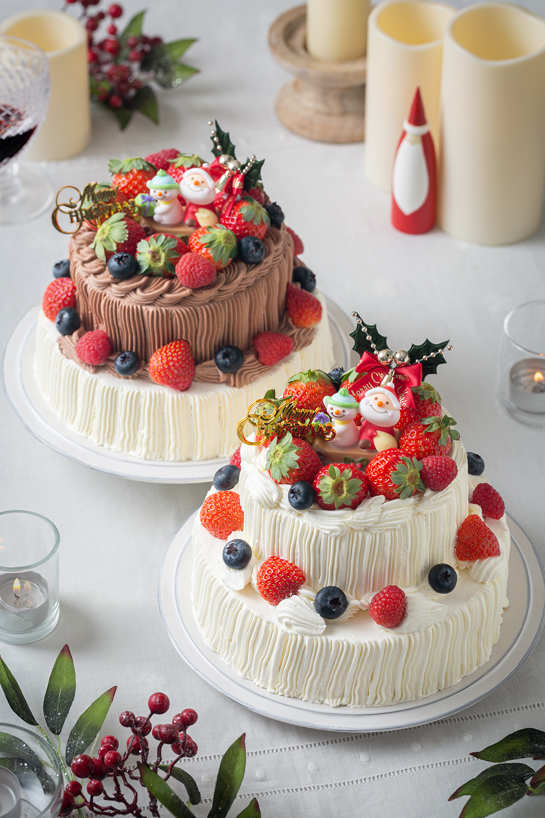 ジェノワーズのクリスマスケーキ